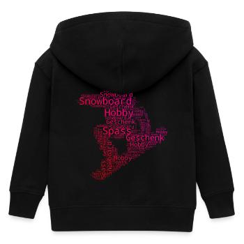 Direkte Snowboard Aussage - Kinder Organic Kapuzenjacke Mini Cultivator von Stanley/Stella - Schwarz - Hinten