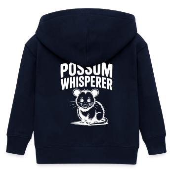 Opossum-Flüsterer - Kinder Organic Kapuzenjacke Mini Cultivator von Stanley/Stella - Navy - Hinten