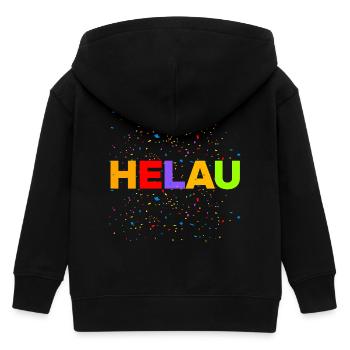 HELAU, KONFETTI EXPLOSION! - Kinder Organic Kapuzenjacke Mini Cultivator von Stanley/Stella - Schwarz - Hinten