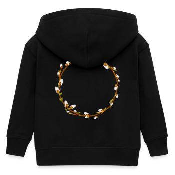 Simple couronne de saule – Décoration printanière - Veste à capuche enfant bio Stanley/Stella - noir - Dos