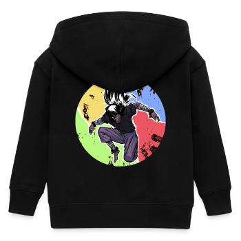 Feier der Freiheit - Kinder Organic Kapuzenjacke Mini Cultivator von Stanley/Stella - Schwarz - Hinten