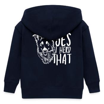 Tête de loup avec texte manuscrit - Veste à capuche enfant bio Stanley/Stella - marine - Dos