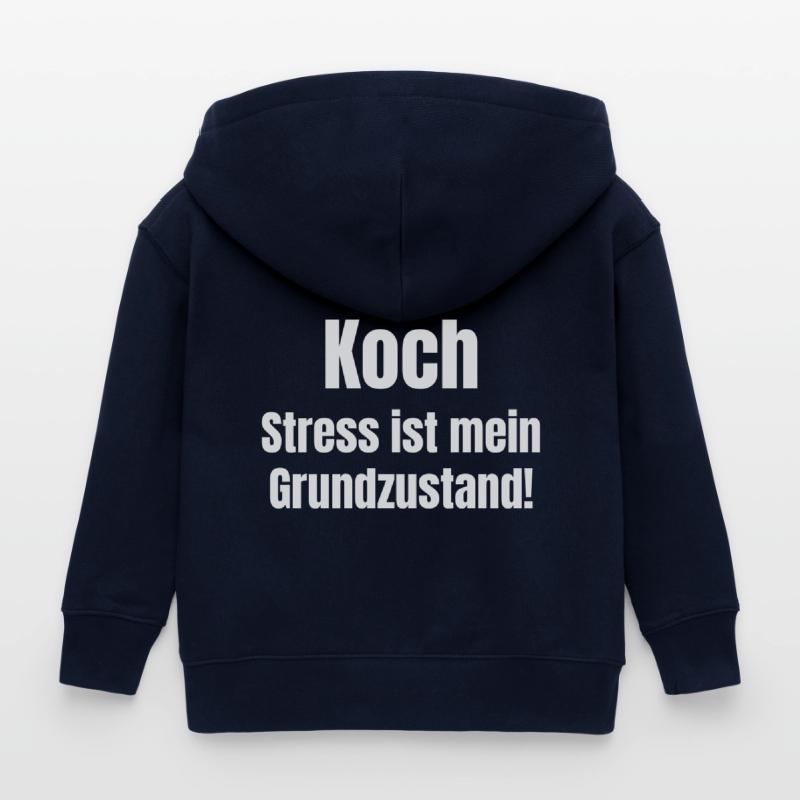 Chef Stress Basic Condition Kids Organic Zip-up Hoodie by Stanley/Stella