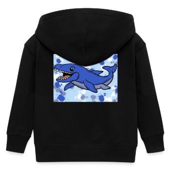 Mosasaurus Dino - Kinder Organic Kapuzenjacke Mini Cultivator von Stanley/Stella - Schwarz - Hinten