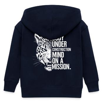 Citation de Body Under Construction Gym - Veste à capuche enfant bio Stanley/Stella - marine - Dos