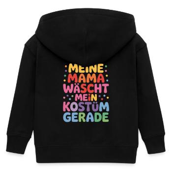 Karneval Kostüm Wäsche Mama - Kinder Organic Kapuzenjacke Mini Cultivator von Stanley/Stella - Schwarz - Hinten