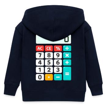 Retro-Farbblock-Rechner - Kinder Organic Kapuzenjacke Mini Cultivator von Stanley/Stella - Navy - Hinten