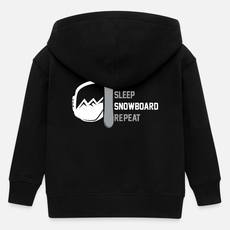 Snowboarder Manger Sleep Snowboard - Veste à capuche enfant bio Stanley/Stella - noir
