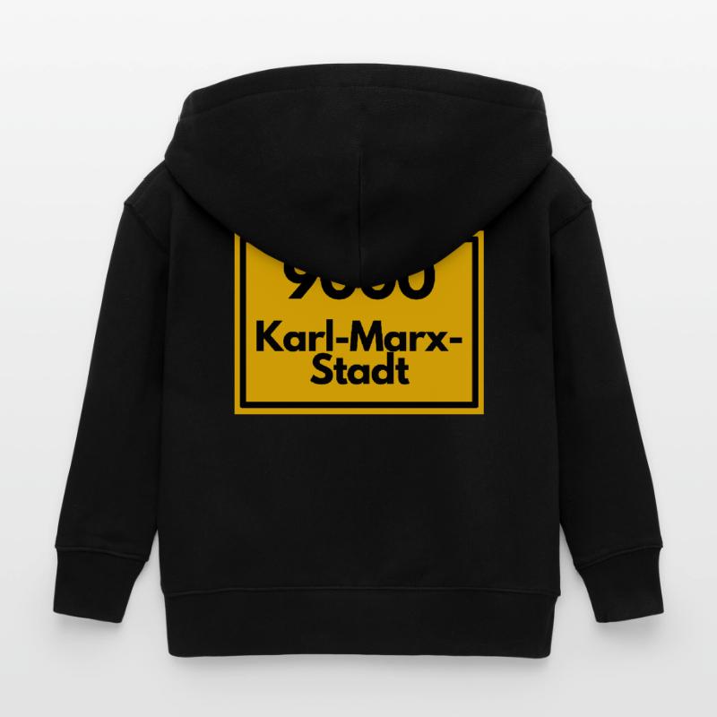 OLD POSTCODE POSTCODE RETRO 9000 KARL-MARX-STADT Kids Organic Zip-up Hoodie by Stanley/Stella