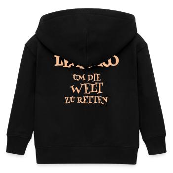 Retter Leandro - Kinder Organic Kapuzenjacke Mini Cultivator von Stanley/Stella - Schwarz - Hinten