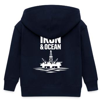 Offshore-bohrer-rig-bohrer Bohrboden Offshore - Kinder Organic Kapuzenjacke Mini Cultivator von Stanley/Stella - Navy - Hinten