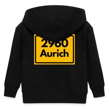 ANCIEN CODE POSTAL 2960 AURICH OSTFRIESLAND - Veste à capuche enfant bio Stanley/Stella - noir - Dos