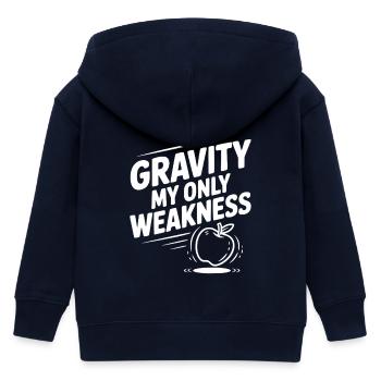 Schwerkraft meine einzige Schwäche - Kinder Organic Kapuzenjacke Mini Cultivator von Stanley/Stella - Navy - Hinten