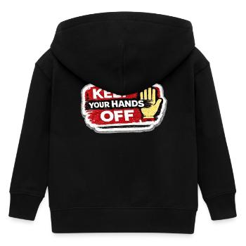 Keep Your Hands Off Respect Boundaries Sticker - Veste à capuche enfant bio Stanley/Stella - noir - Dos