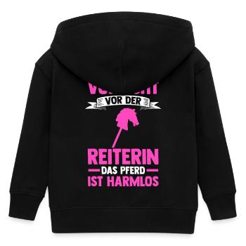 Steckenpferd Hobbyhorse Hobby Horsing - Kinder Organic Kapuzenjacke Mini Cultivator von Stanley/Stella - Schwarz - Hinten