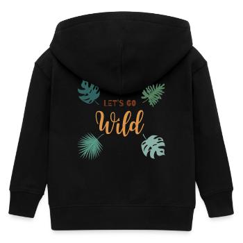 Let's Go Wild Jungle Tropical Vibes - Kinder Organic Kapuzenjacke Mini Cultivator von Stanley/Stella - Schwarz - Hinten