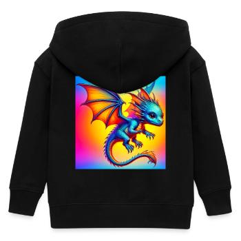 Drache - Kinder Organic Kapuzenjacke Mini Cultivator von Stanley/Stella - Schwarz - Hinten