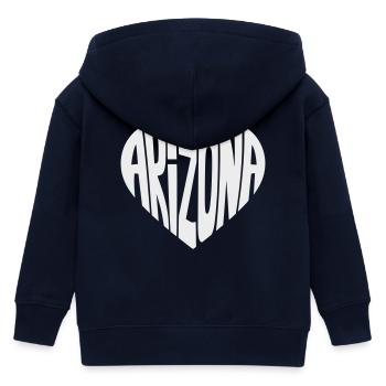 Arizona Herz Typo - Kinder Organic Kapuzenjacke Mini Cultivator von Stanley/Stella - Navy - Hinten