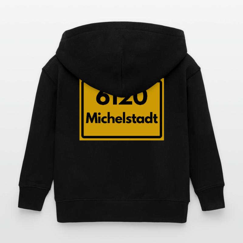 OLD POSTCODE POSTCODE RETRO 6120 MICHELSTADT HEIMA Kids Organic Zip-up Hoodie by Stanley/Stella