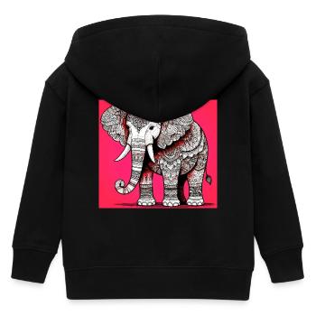 éléphant - Veste à capuche enfant bio Stanley/Stella - noir - Dos