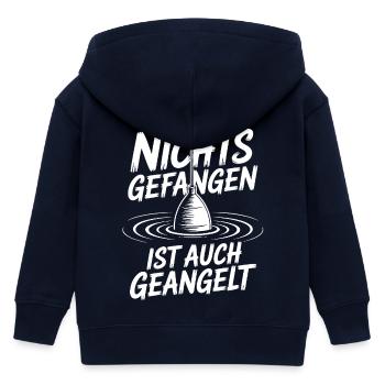 Nichts Gefangen Ist auch Geangelt - Kinder Organic Kapuzenjacke Mini Cultivator von Stanley/Stella - Navy - Hinten
