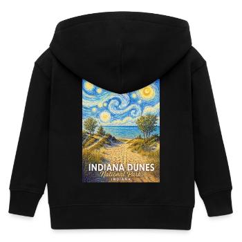 Indiana Dunes National Park Indiana - Kinder Organic Kapuzenjacke Mini Cultivator von Stanley/Stella - Schwarz - Hinten