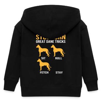 Deutsche Dogge - Kinder Organic Kapuzenjacke Mini Cultivator von Stanley/Stella - Schwarz - Hinten