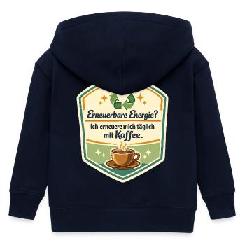 Kaffee als Erneuerbare Energie - Kinder Organic Kapuzenjacke Mini Cultivator von Stanley/Stella - Navy - Hinten