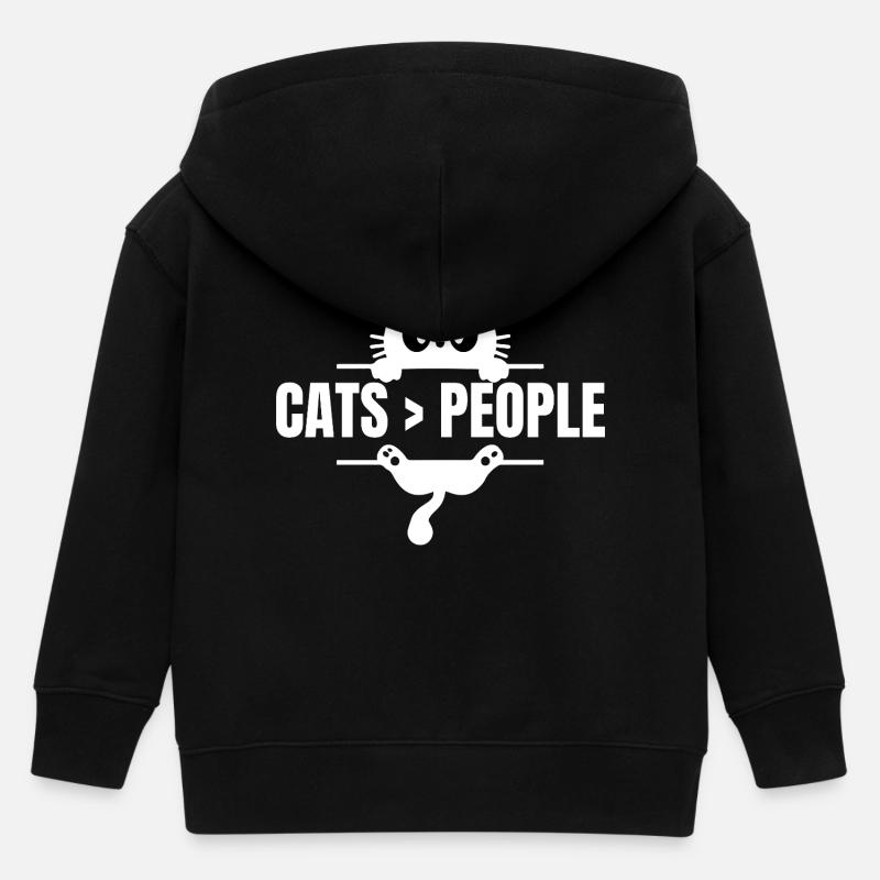 Chats > humains - Veste à capuche enfant bio Stanley/Stella - noir