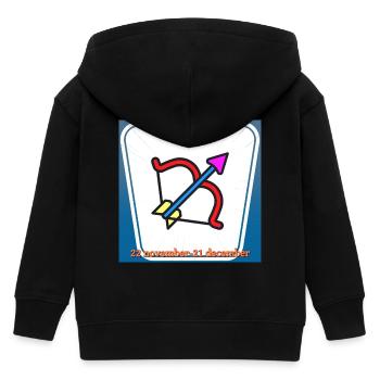 Sagittaire - Veste à capuche enfant bio Stanley/Stella - noir - Dos