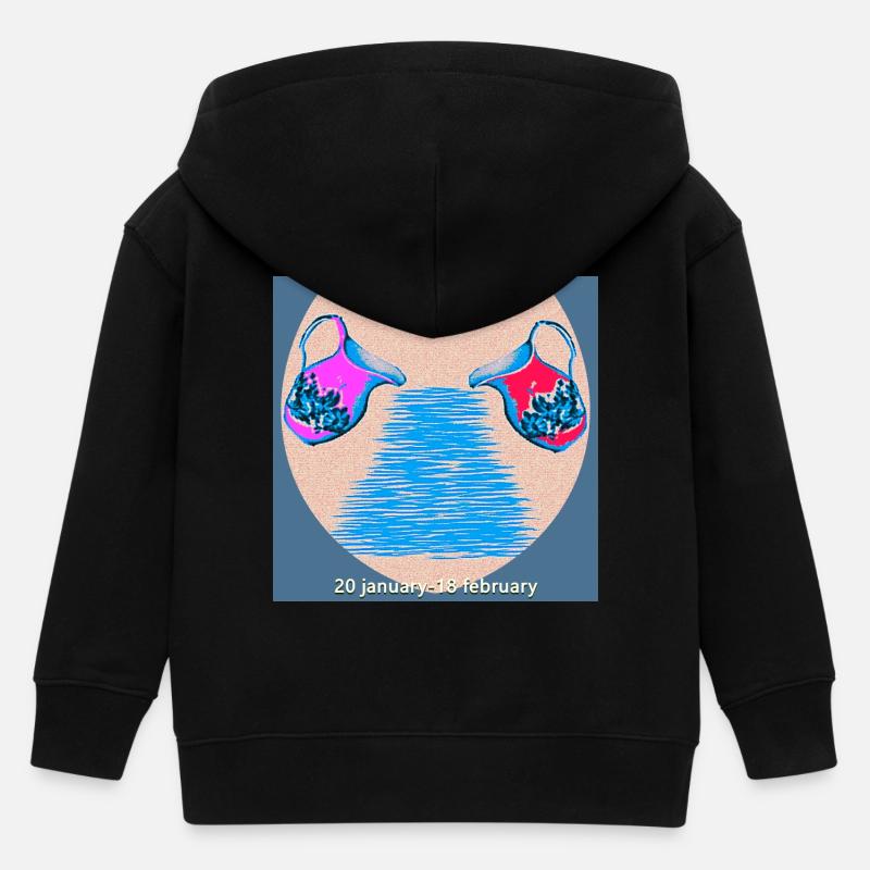 Verseau - Veste à capuche enfant bio Stanley/Stella - noir