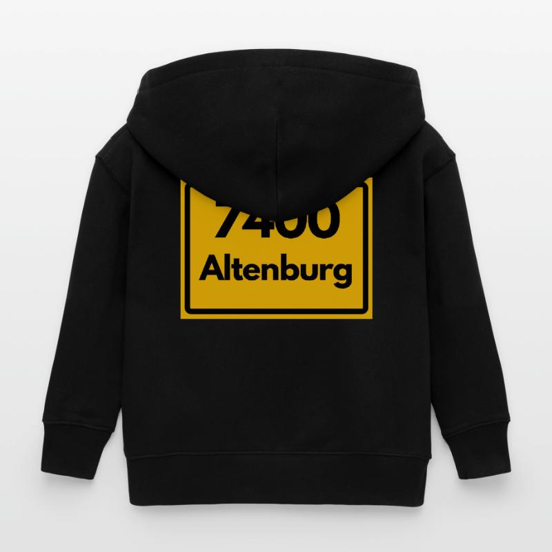 OLD POSTCODE POSTCODE RETRO 7400 ALTENBURG Kids Organic Zip-up Hoodie by Stanley/Stella