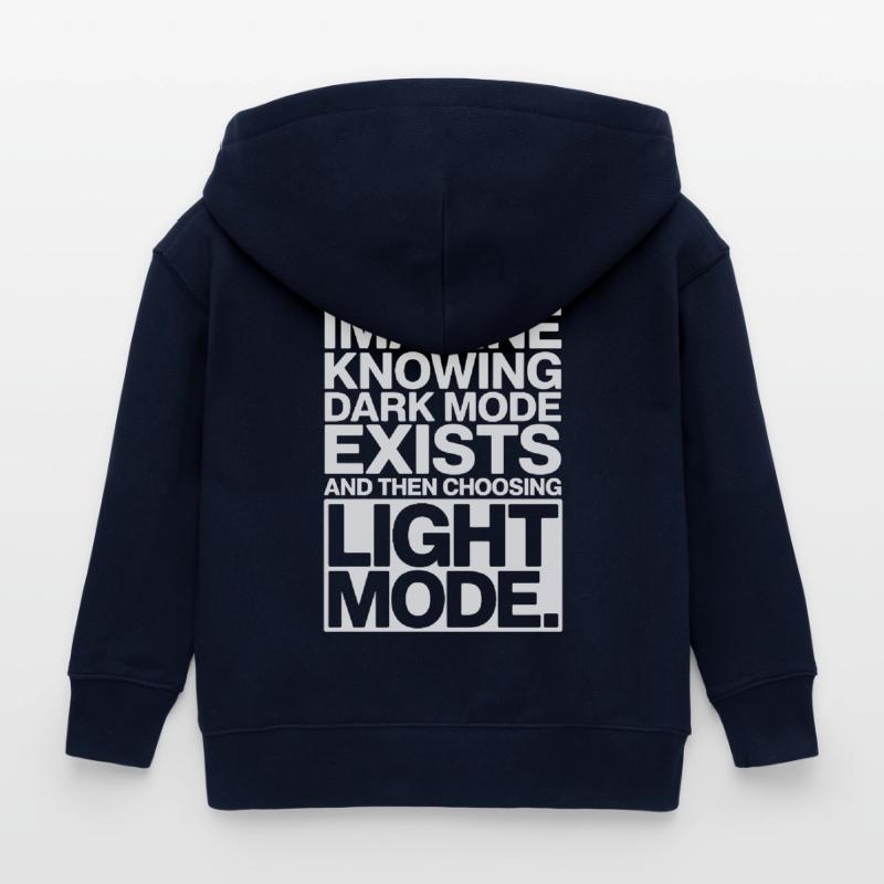 Le mode sombre existe Programmeur IT Nerd Coder Office Veste à capuche enfant bio Stanley/Stella