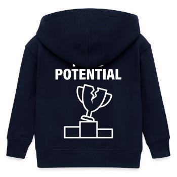 Ich hatte Potenzial für sarkastischen Humor - Kinder Organic Kapuzenjacke Mini Cultivator von Stanley/Stella - Navy - Hinten