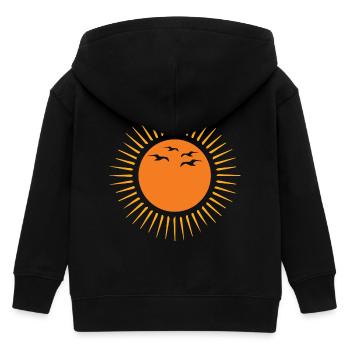 Sun and birds - Kinder Organic Kapuzenjacke Mini Cultivator von Stanley/Stella - Schwarz - Hinten