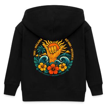 Valeurs Aloha Shaka - Veste à capuche enfant bio Stanley/Stella - noir - Dos