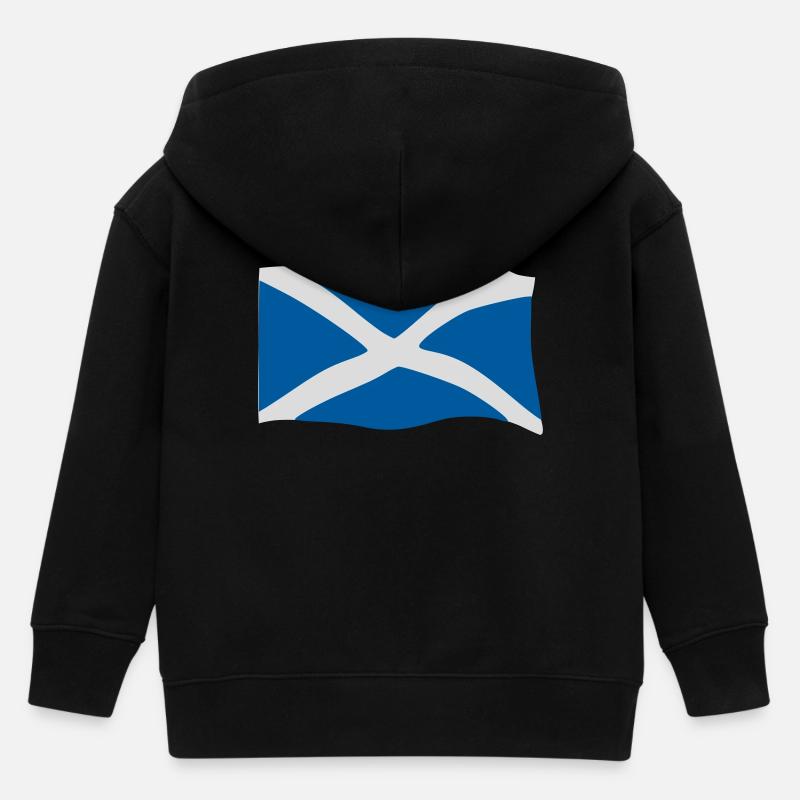 Drapeau de l'ecosse - Veste à capuche enfant bio Stanley/Stella - noir