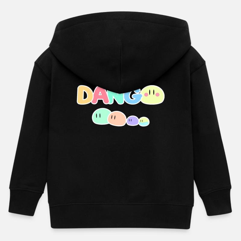 Dango Pastel Pop Illustration - Veste à capuche enfant bio Stanley/Stella - noir