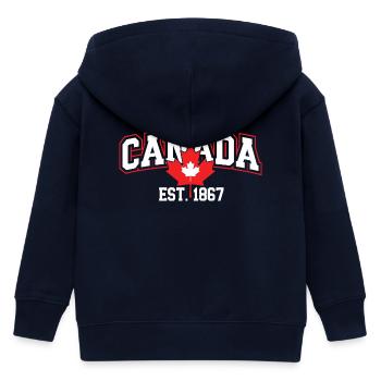 Canada Patriotic Maple Leaf Design - Veste à capuche enfant bio Stanley/Stella - marine - Dos