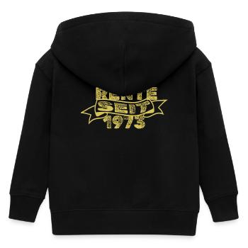 1973 - Kids Organic Zip-up Hoodie by Stanley/Stella - black - Back