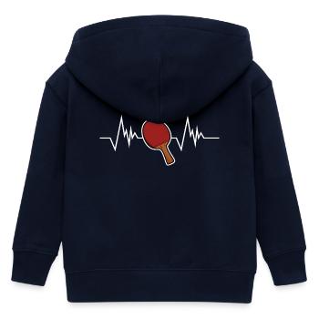 Ping-à-table coeur battement de coeur cadeau tabletennis hobby - Veste à capuche enfant bio Stanley/Stella - marine - Dos