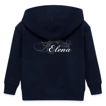 Elena verziert weiss - Kinder Organic Kapuzenjacke Mini Cultivator von Stanley/Stella - Navy - Hinten