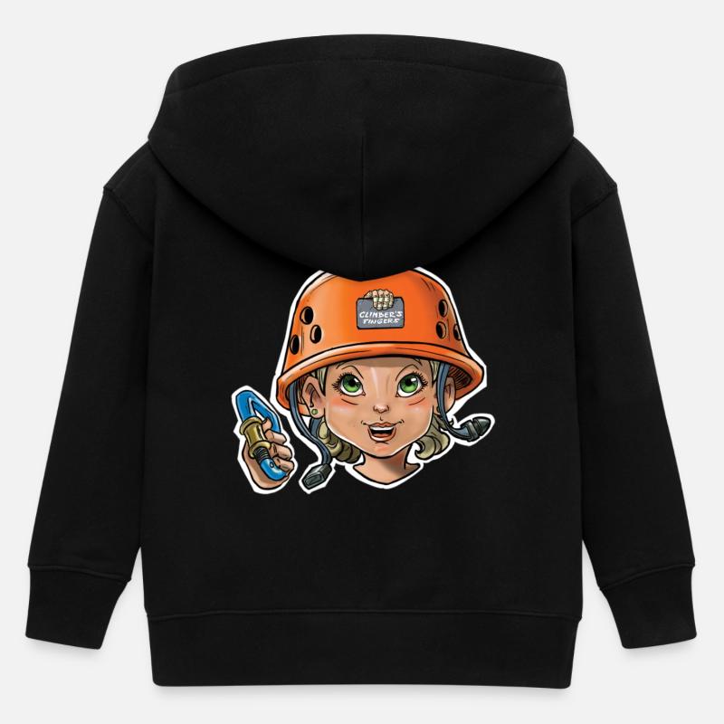 Petit grimpeur 1 - Veste à capuche enfant bio Stanley/Stella - noir
