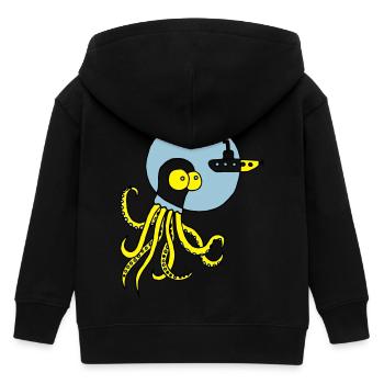 seiche rencontre sous-marin, mer, plongée, bateau - Veste à capuche enfant bio Stanley/Stella - noir - Dos