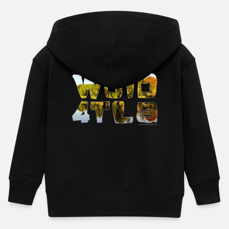 woid4tla - Wald4tler, dialecte autrichien - Veste à capuche enfant bio Stanley/Stella - noir