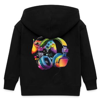Gamer - Casques et manettes - Veste à capuche enfant bio Stanley/Stella - noir - Dos