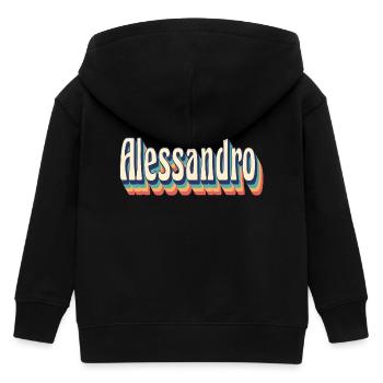 Alessandro Retro Vintage T-Shirt Geschenk T-Shirt - Kinder Organic Kapuzenjacke Mini Cultivator von Stanley/Stella - Schwarz - Hinten