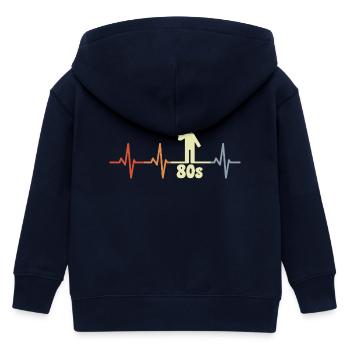 Palpitations cardiaques des années 80 - Veste à capuche enfant bio Stanley/Stella - marine - Dos