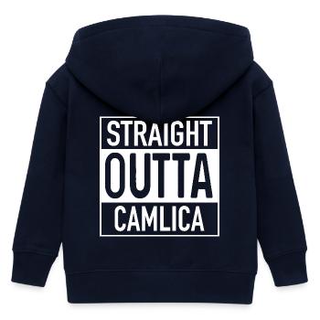 Straight OUTTA Camlica - Kinder Organic Kapuzenjacke Mini Cultivator von Stanley/Stella - Navy - Hinten