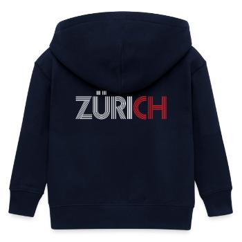 ZÜRICH Switzerland Schweiz - Kinder Organic Kapuzenjacke Mini Cultivator von Stanley/Stella - Navy - Hinten